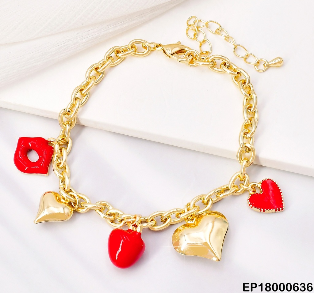 PULSERA DIJES:LABIOS/💛INFLADO/🍎/♥️BE344-9