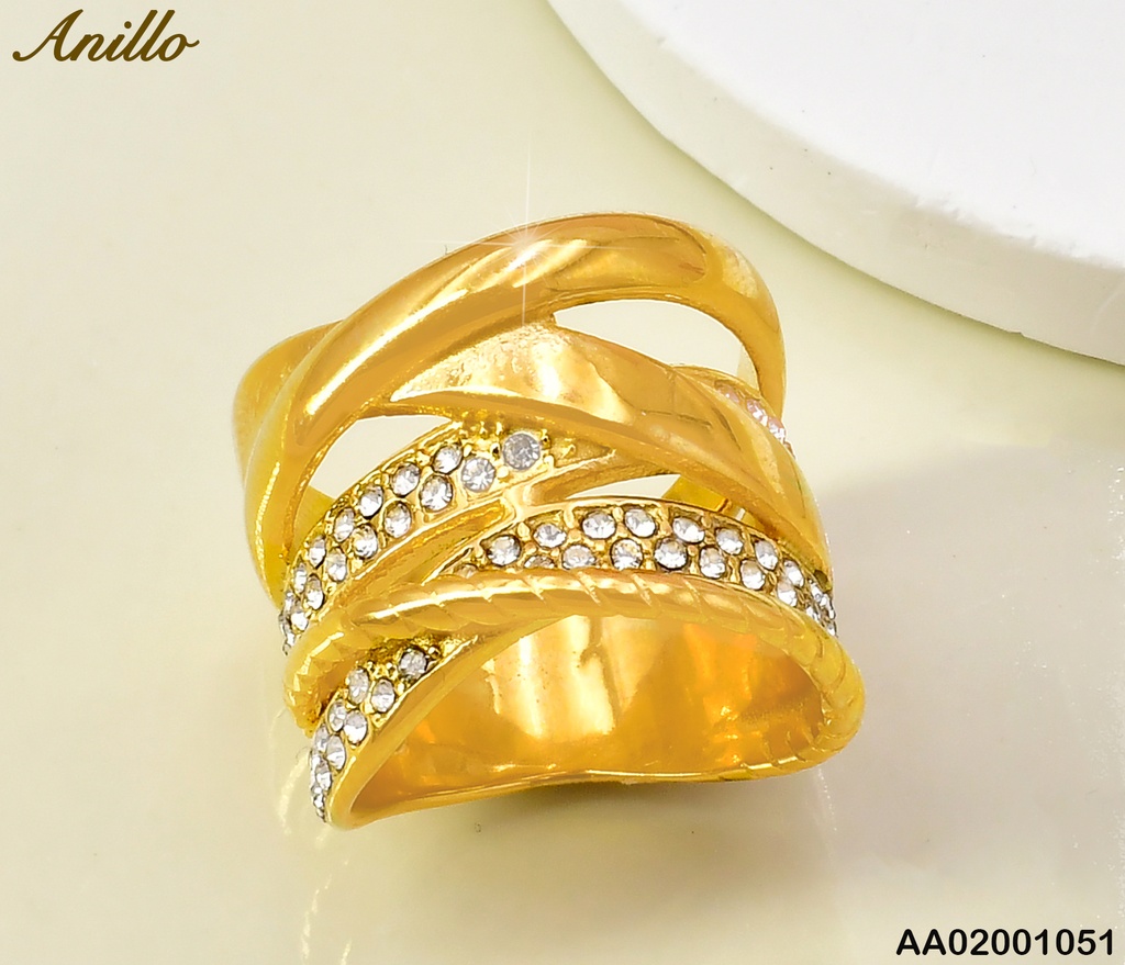 ANILLO LINEAS ENTRELAZADOS TORN./ZIRC./LISOS RA205/RA245