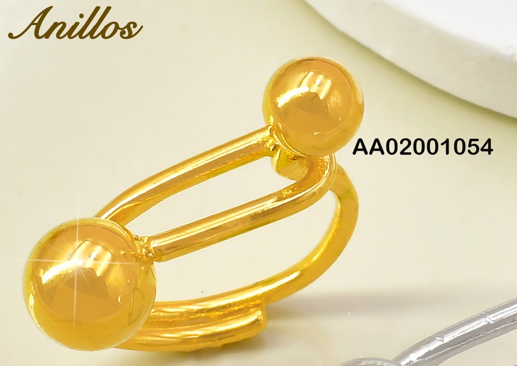 ANILLO 2 PELOTITAS C/LINEAS ANCLADAS RA249-305