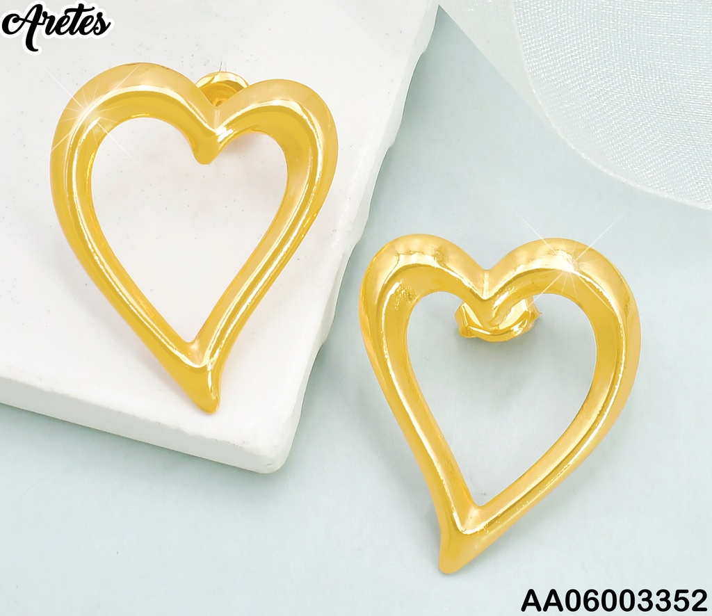 ARETES CROQUI EN RELIEVE CORAZON EA1154-270