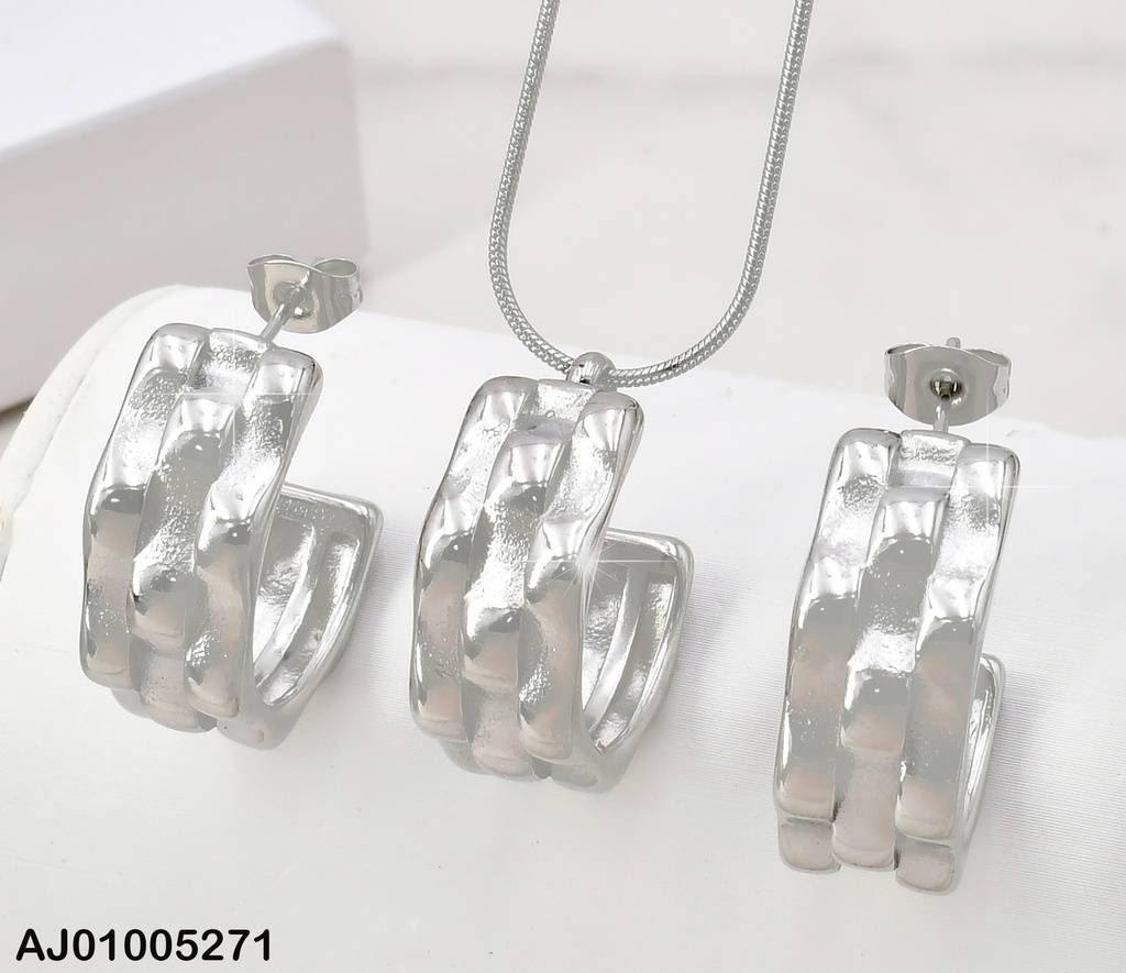 SET PLAT. "C" GRABADO FAJA RELOJ SA843-1