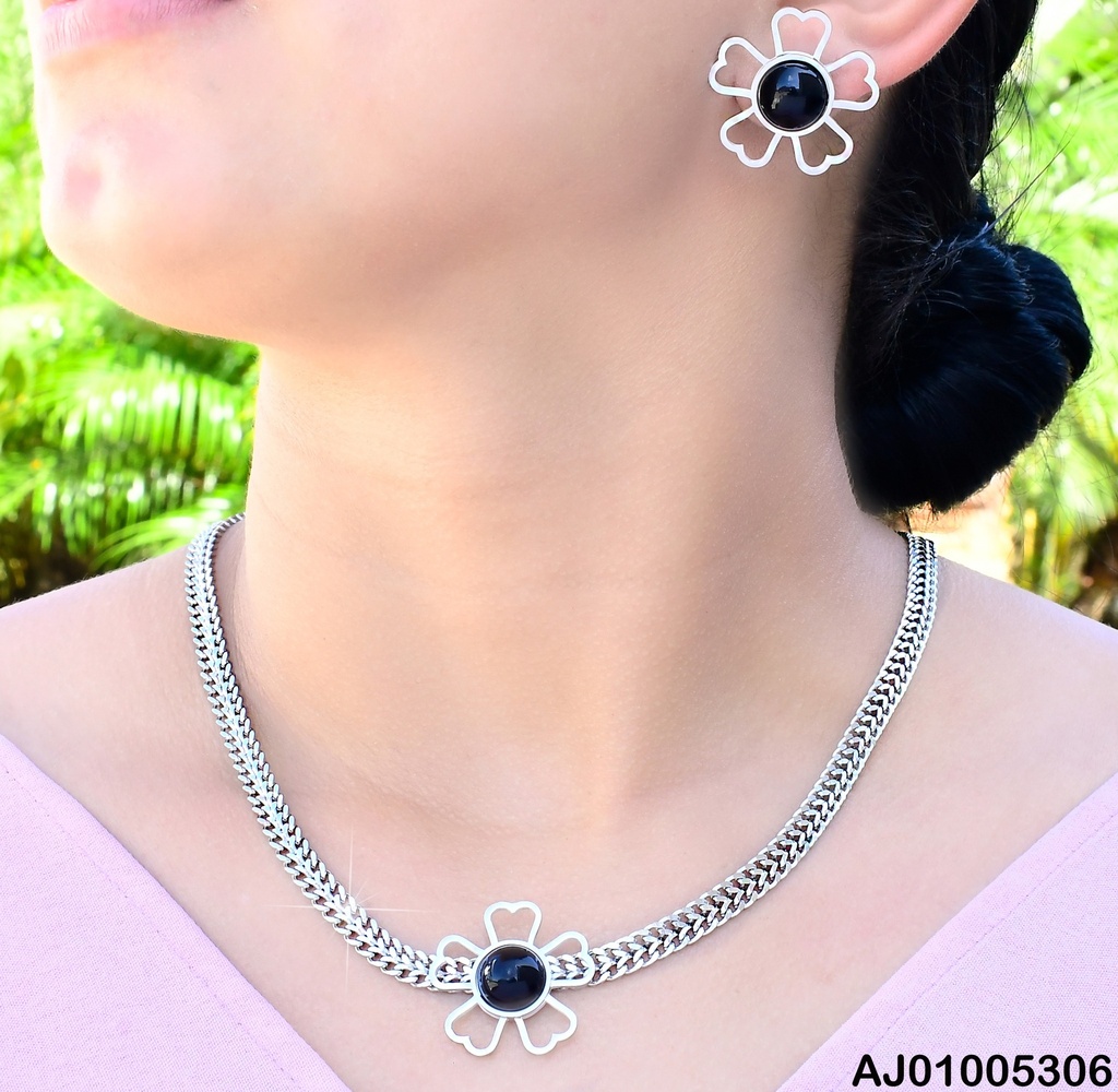 JUEGO PLAT CROQUI FLOR / PIEDRA NEGRA CENTRO SA903-45