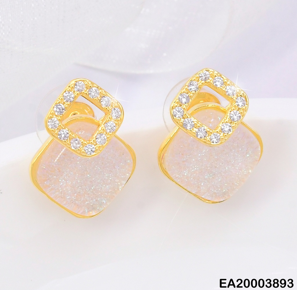 ARETES CROQUI ROMBO ZIRC/ROMBO PIEDRA NATURAL EE1169-132