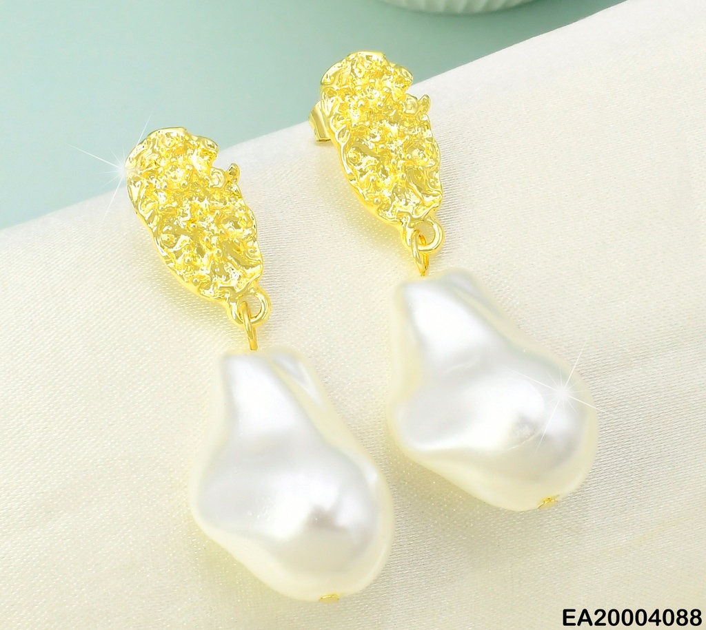 ARETES OVALO IRREGULAR/ PERLA IRREGULAR EE2052-9