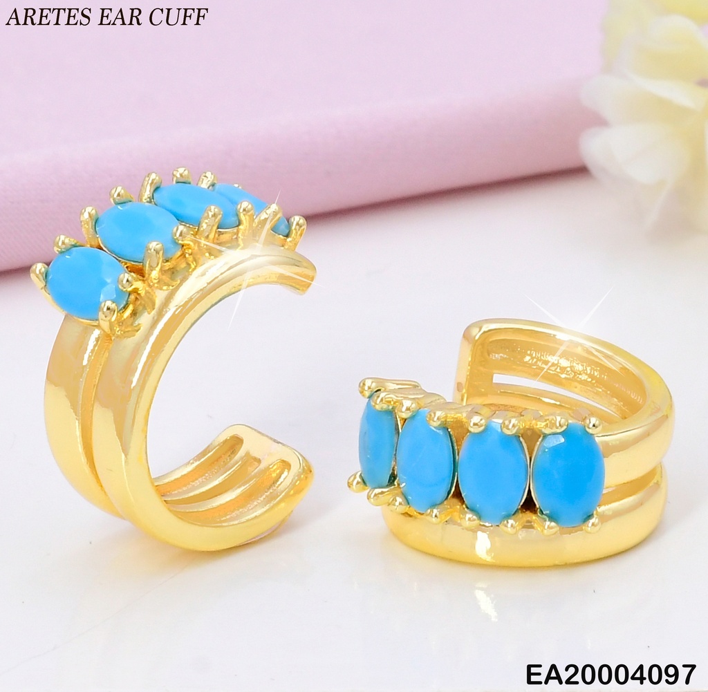 ARETES EAR CUFF 4 ZIRCONIAS OVAL.CELESTES EE2058-284