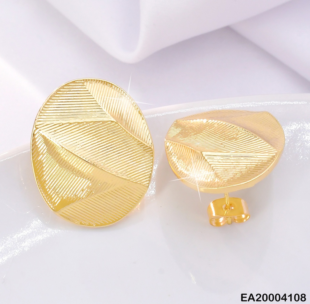 ARETES DOR OVALO IRREGULAR EE2088-301