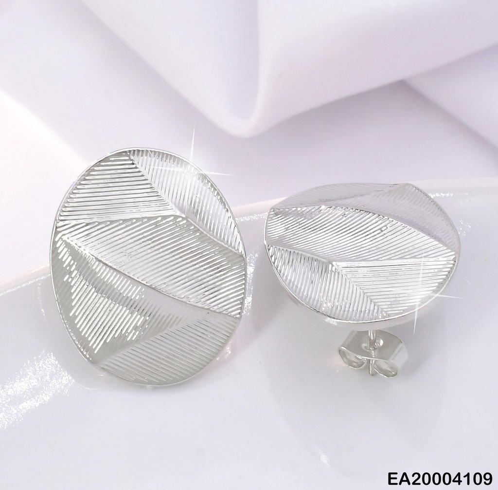 ARETES PLAT OVALO IRREGULAR EE2089-301