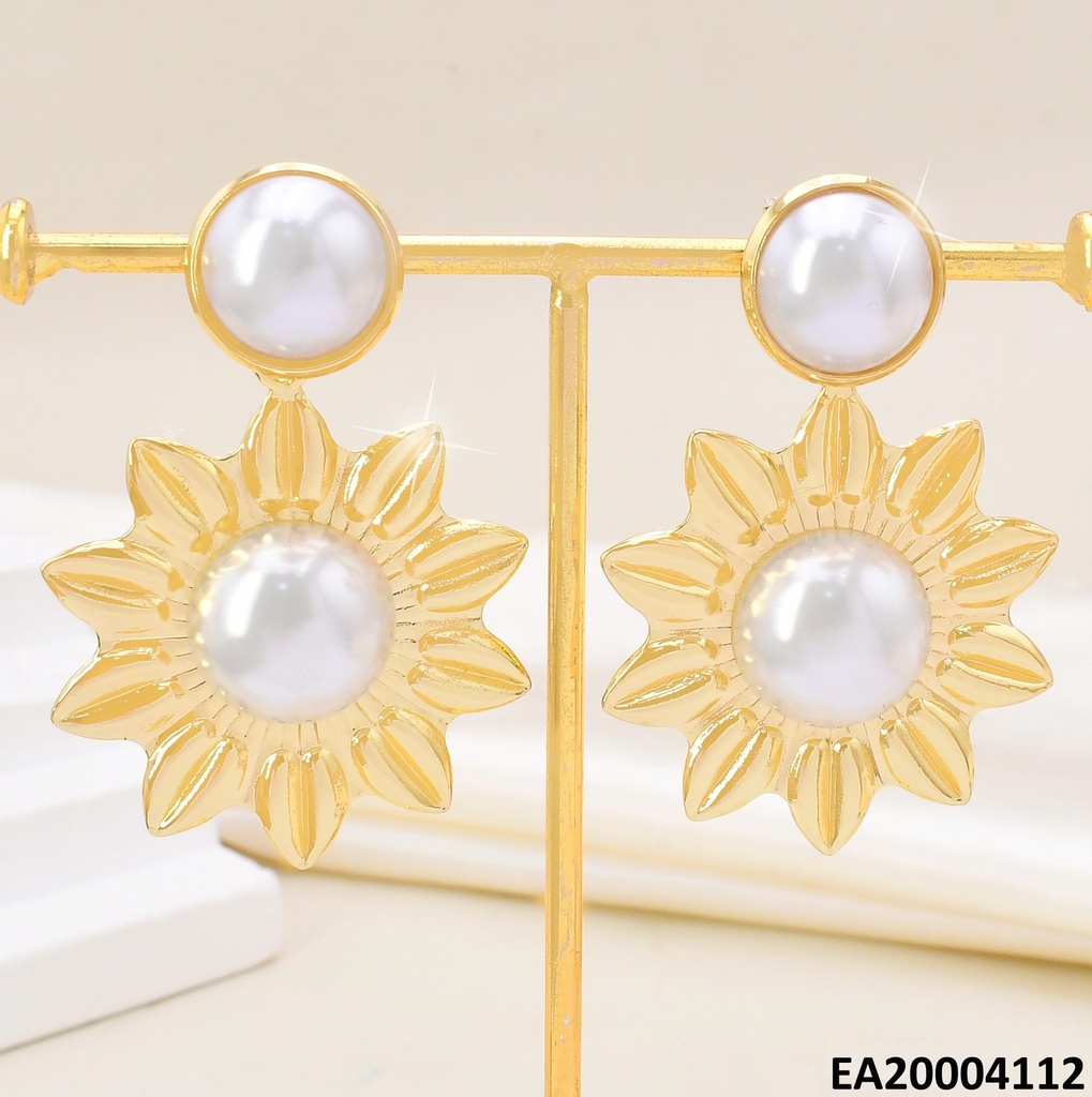 ARETES MEDIA PERLA/FLOR PERLA CENTRO EE2116-301