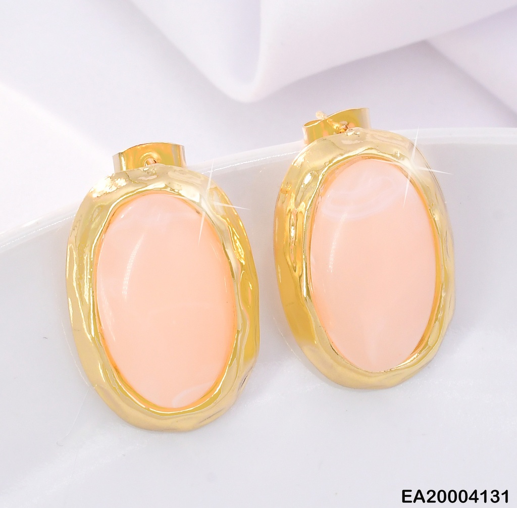 ARETES CROQUI DOR/OVALO ROSA CENTRO  EE2162-301