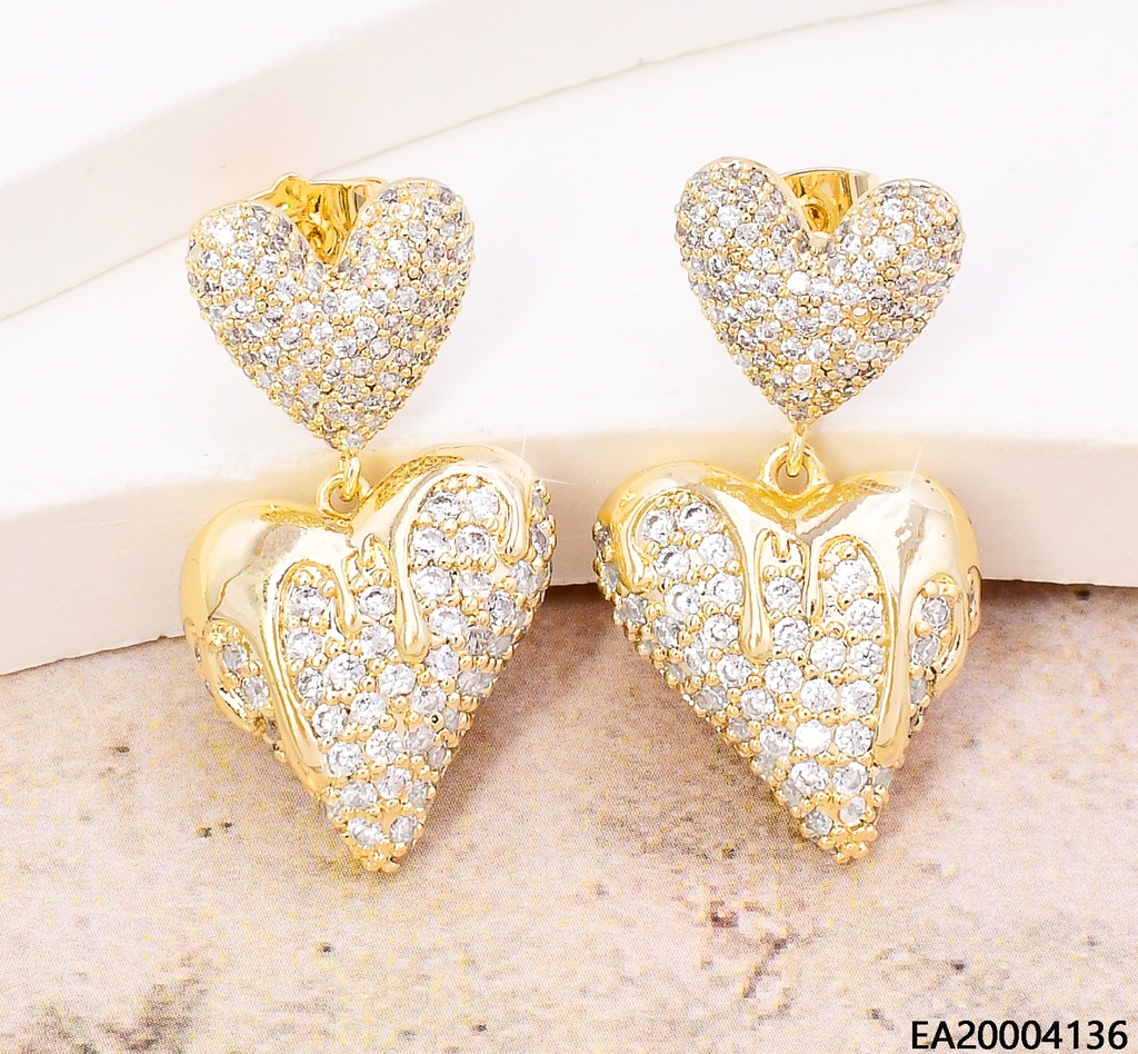 ARETES DOBLE CORAZON ZIRC EE2197-3