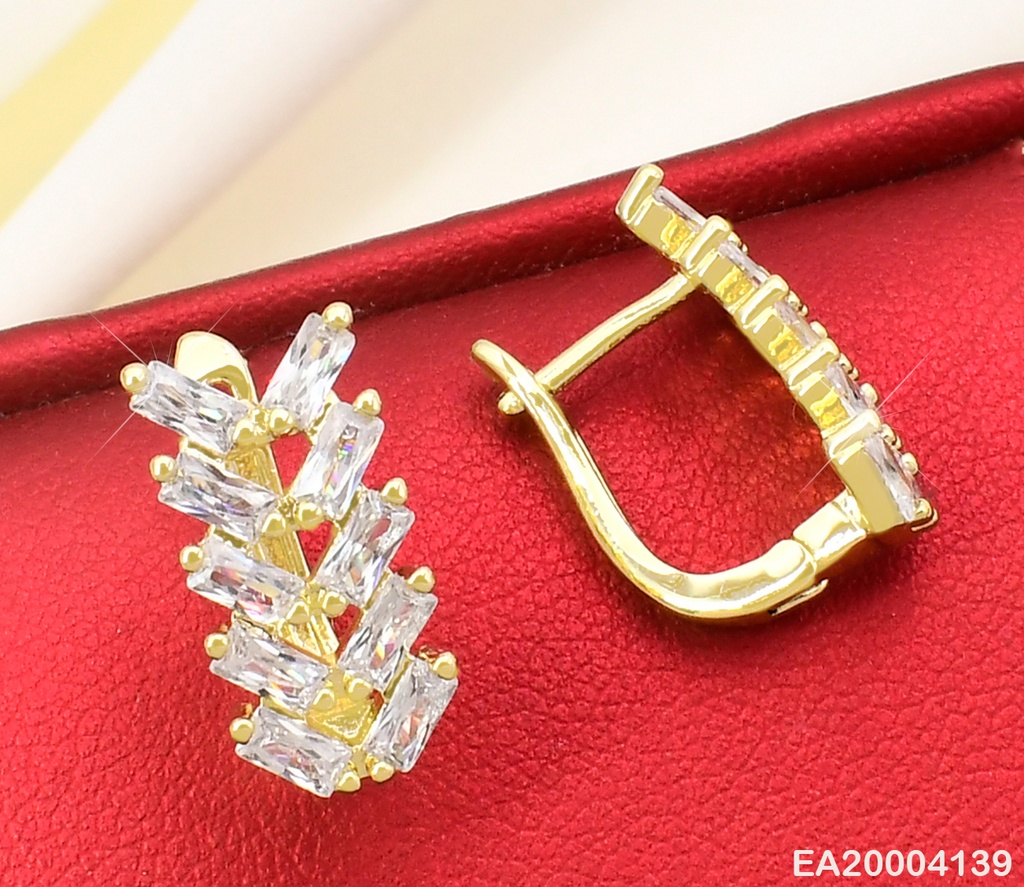 ARETES HUGIES DOR HOJITAS ZIRC EE2201-3