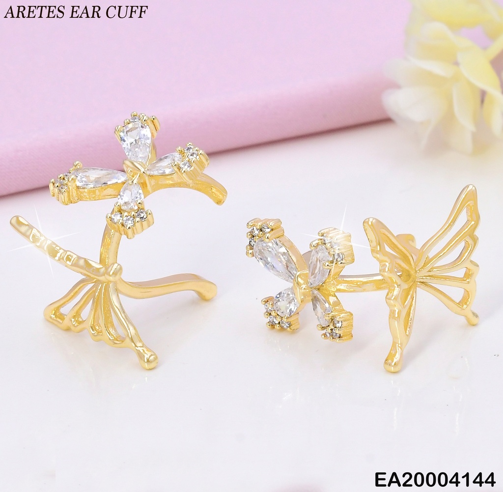 ARETES EAR CUFF LAZO/MARIPOSA ZIRCONIAS EE2206-3