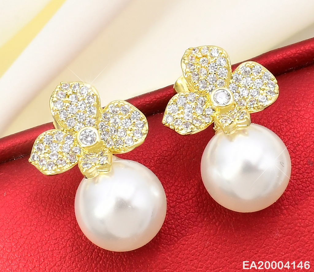 ARETES  FLOR/PERLA COLGANTE EE2209-3