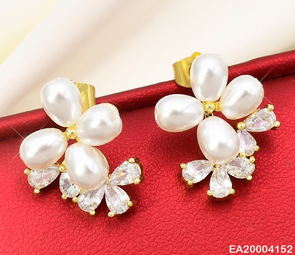 ARETES FLOR PERLAS/ ZIRCONIAS EE2217-3
