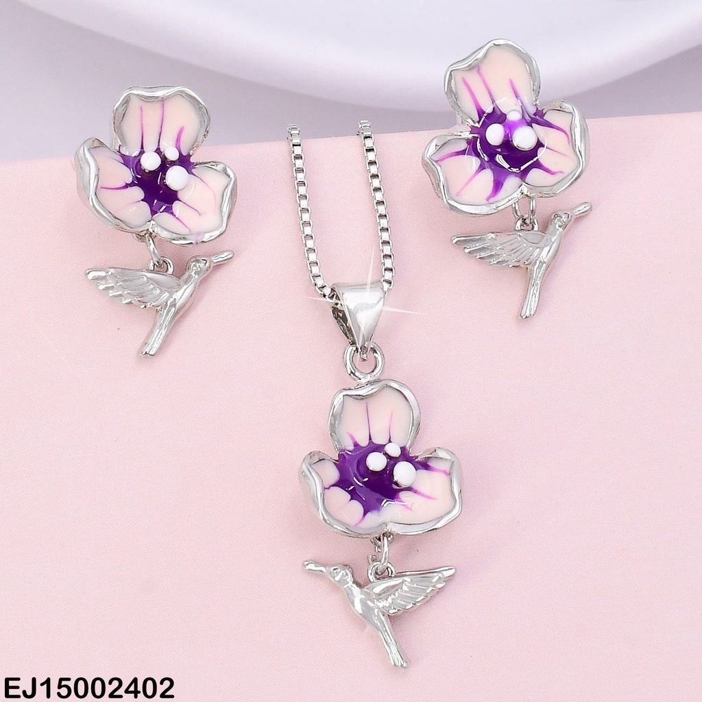 SET PLAT FLOR ESMALTADA SE595-9