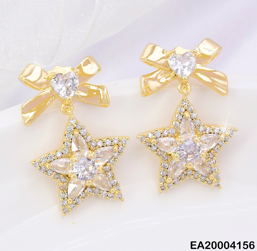 ARETES DOR LAZO/ ESTRELLA ZIRC COLGANTE EE2222-3