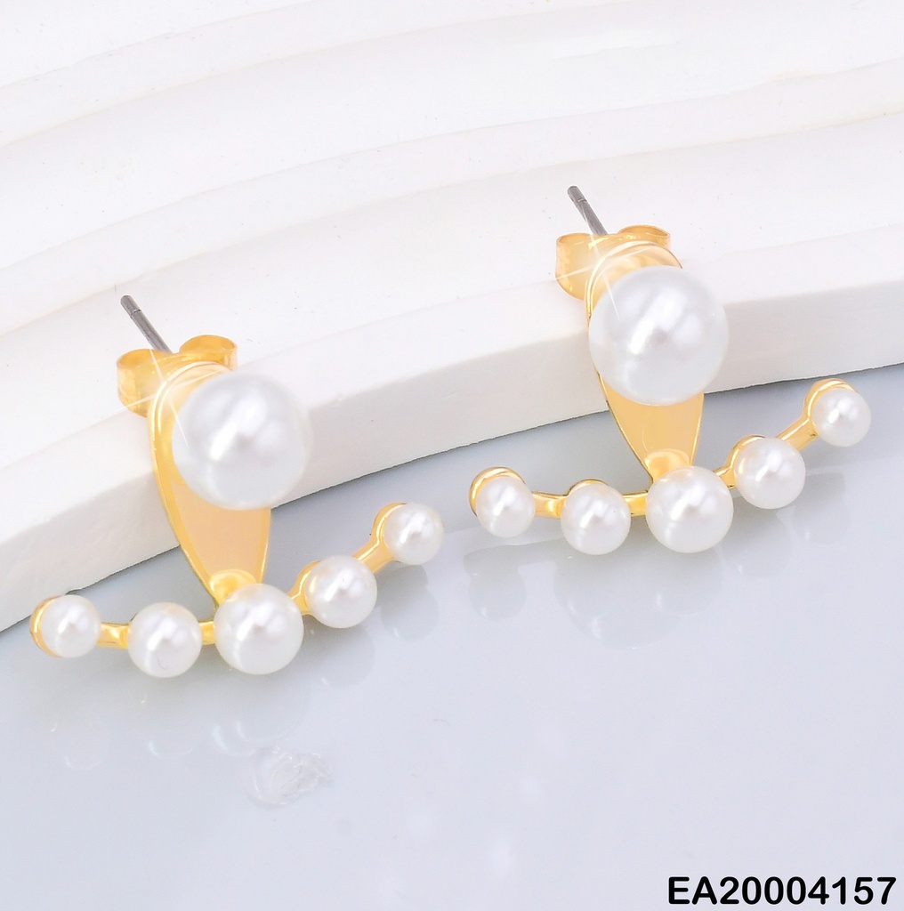 ARETES DOR PERLA/ LINEA PERLITAS HORIZONTAL EE2224-301