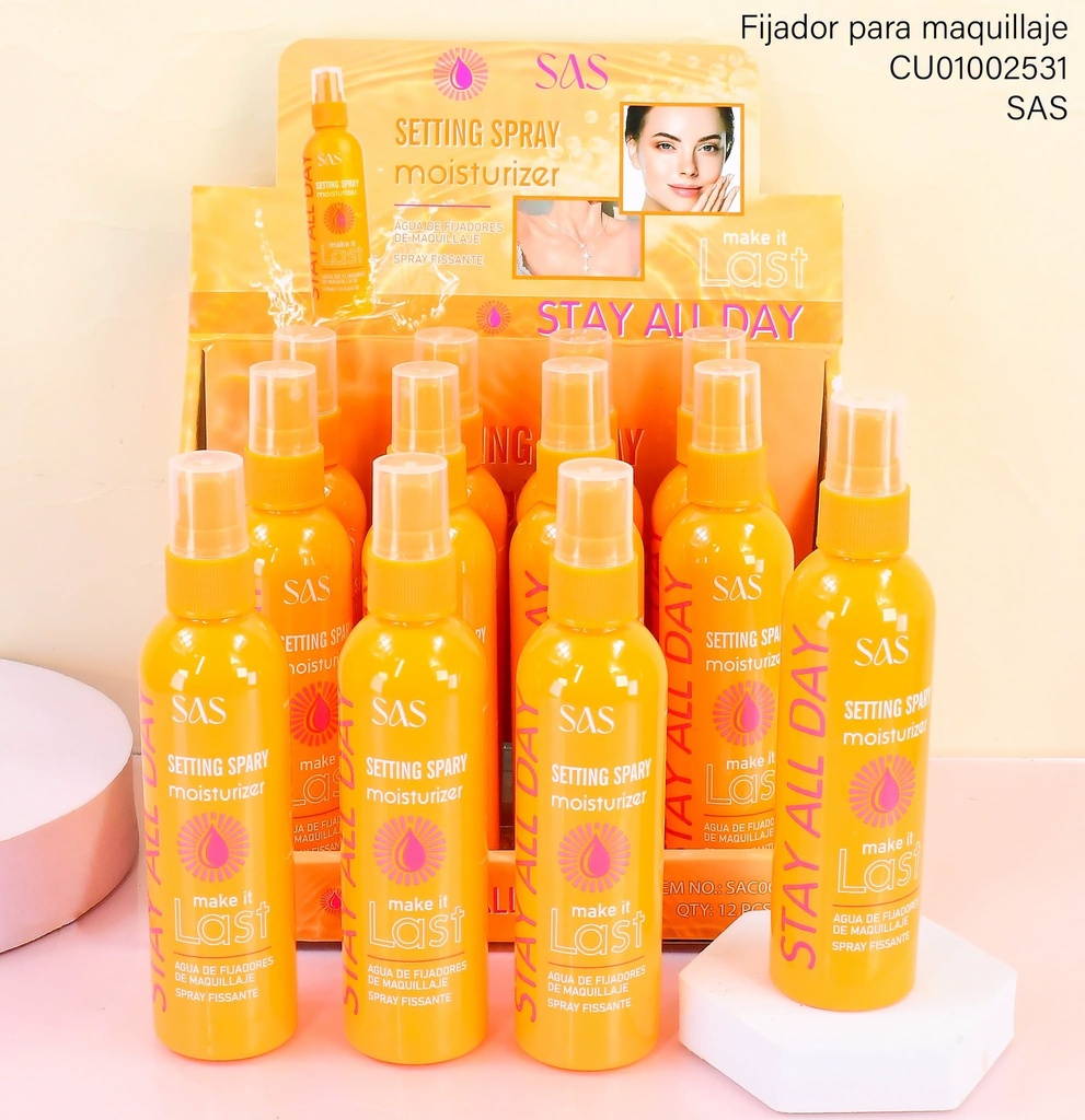 SPRAY STAY ALL DAY FIJADOR MAQUILLAJE ORANGE (SAS) SAC004-2