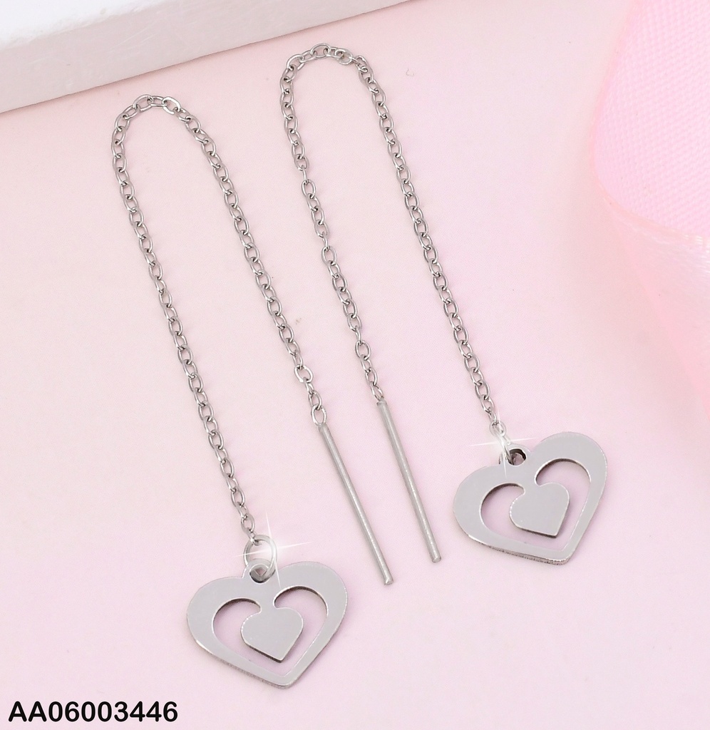 ARETES PLAT.VIOLADORAS CROQUI CORAZONCENTRO A8597