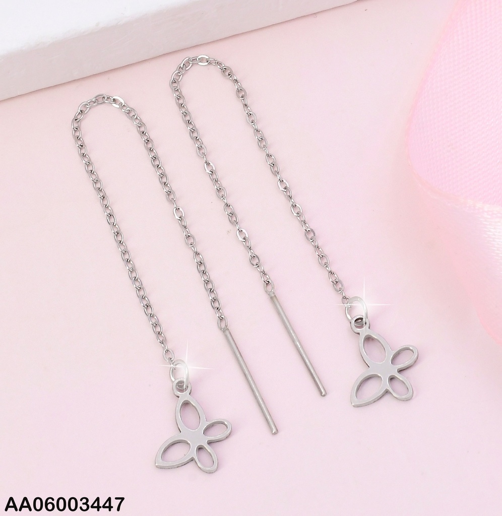 ARETES PLAT.VIOLADORAS CROQUI MARIPOSA A8579