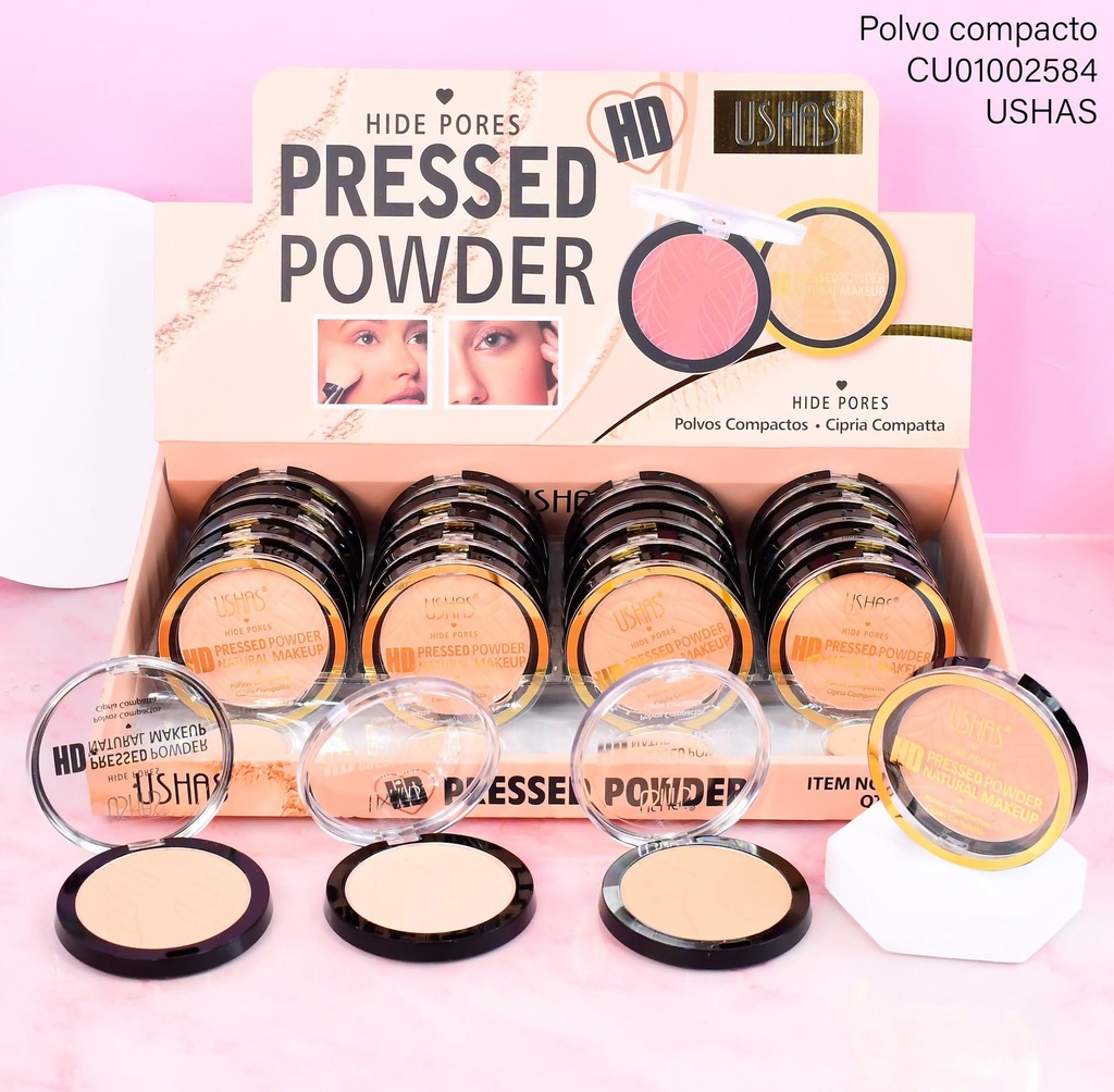 POLVO COMPACTO OCULTA POROS USHAS UF069B