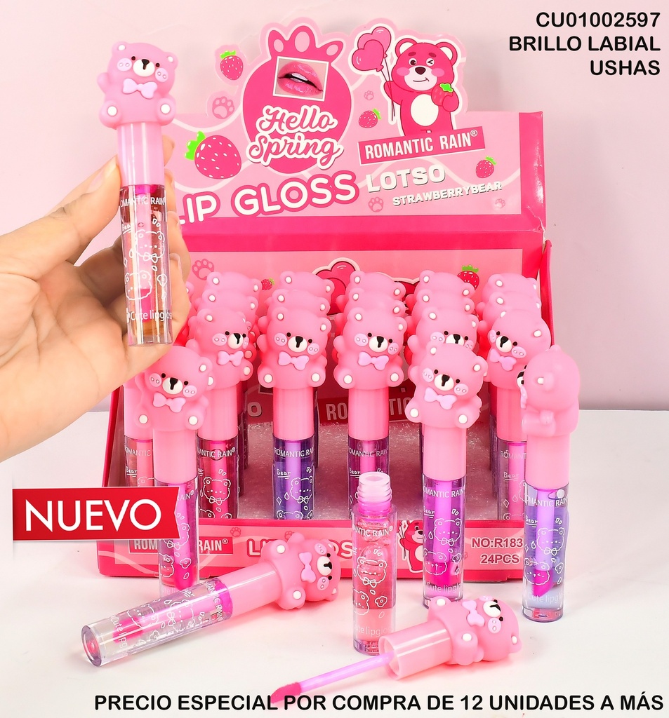 LIPGLOSS OSITOS ROMANTIC RAIN COL.SURTIDOS R1839