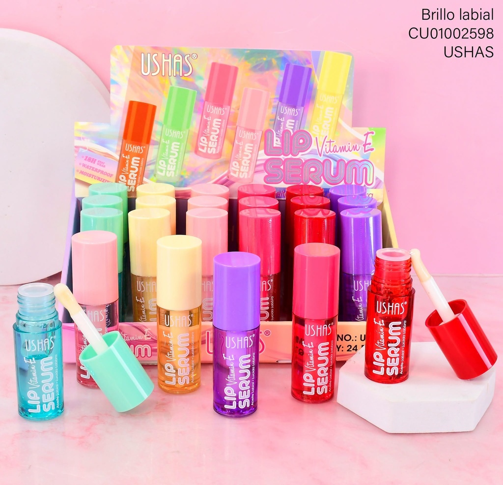 SERUM LABIAL VITAMINA E USHAS TONOS SURTIDOS UC069