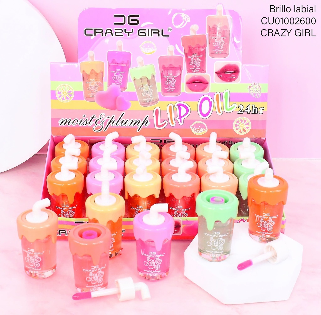 LIP OIL CRAZY GIRL VASOS REFRESCO COL.SURTIDOS CG-89