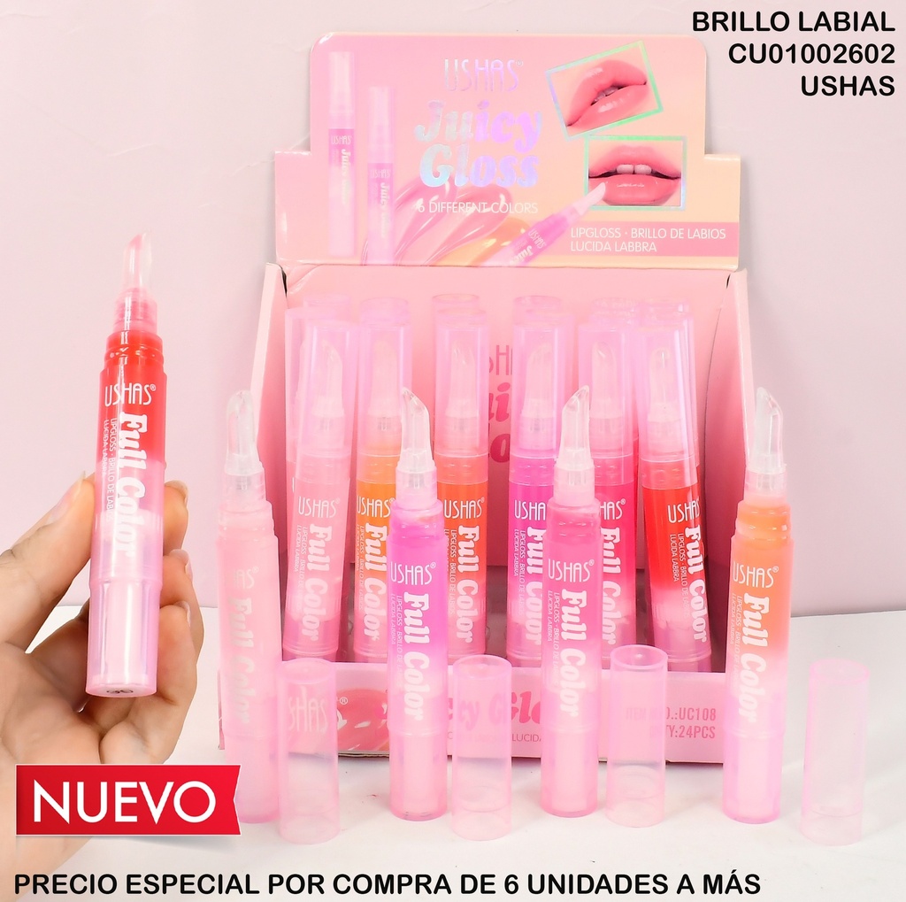 LIPGLOSS JUICY USHAS UC108 SURTIDOS