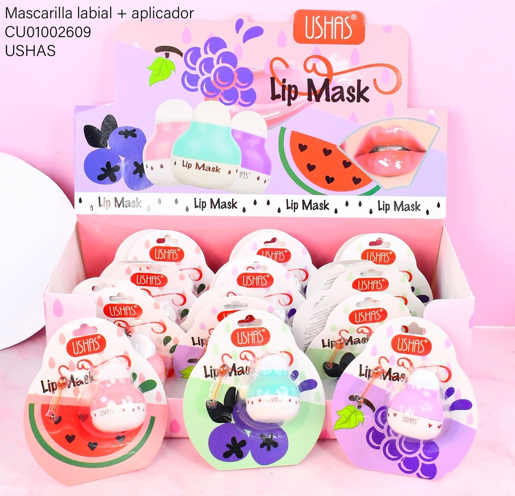 MASCARA LABIAL USHAS FRUTAL(JARRITO/APLICADOR) LS162F