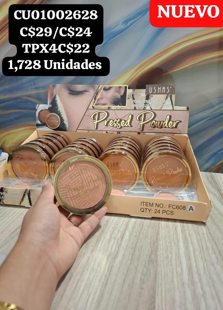 POLVO COMPACTO USHAS FC608(A)