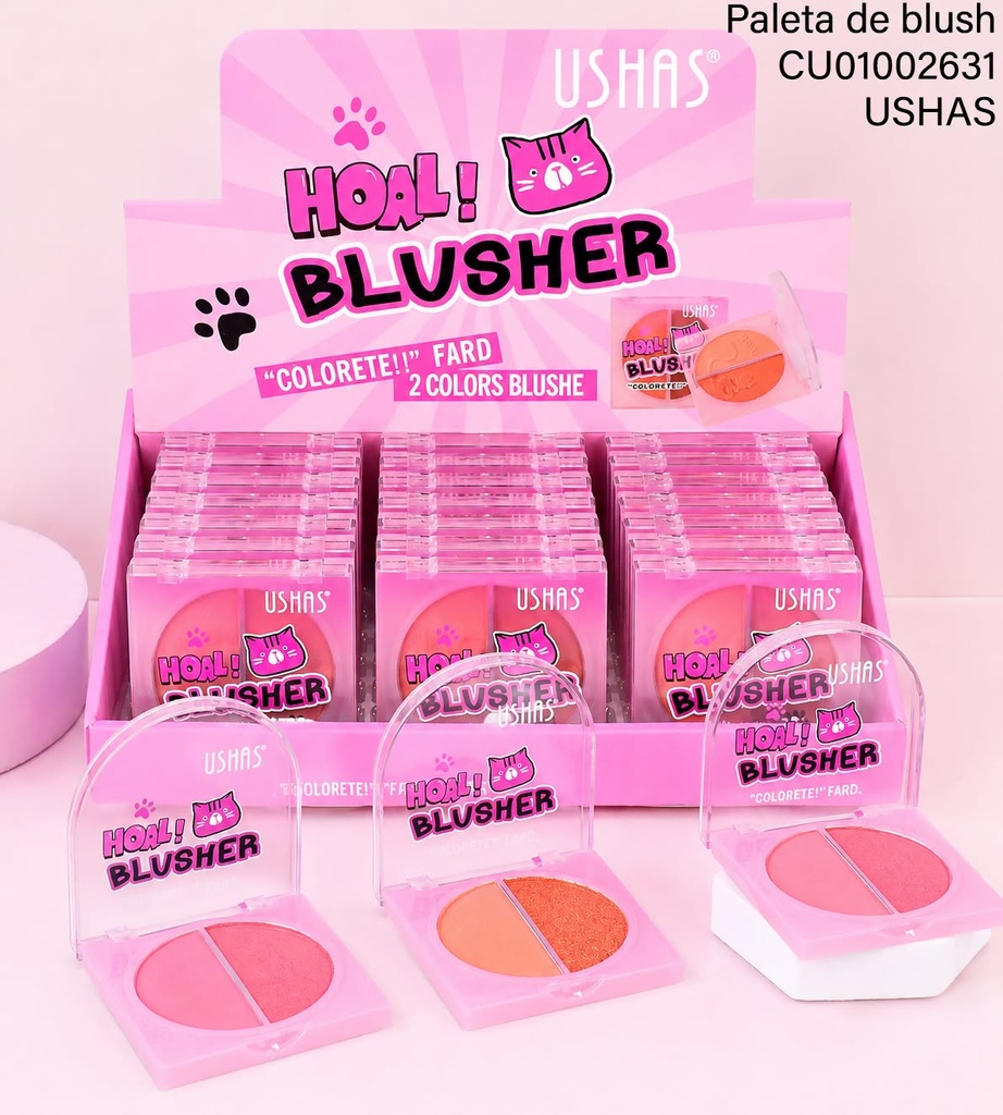 BLUSH HOAL (GATITO) USHAS TONOS SURTIDOS UF026