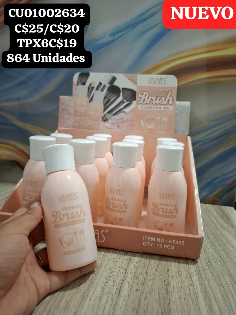 LIQUIDO LIMPIADOR P/BROCHAS USHAS FS433