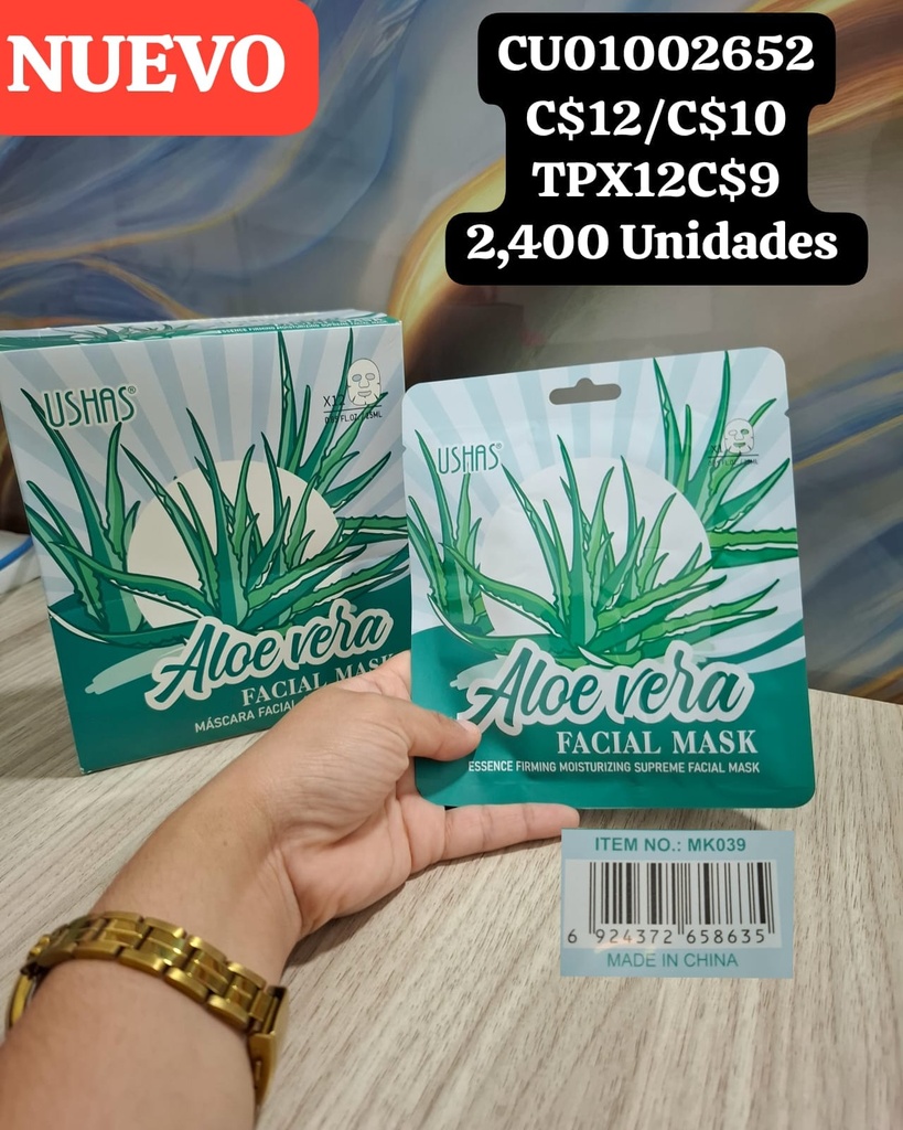 MASCARA FACIAL ALOE VERA MK039
