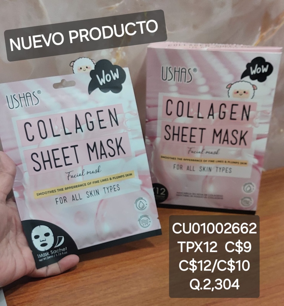 MASCARILLA FACIAL COLLAGEN USHAS MK041