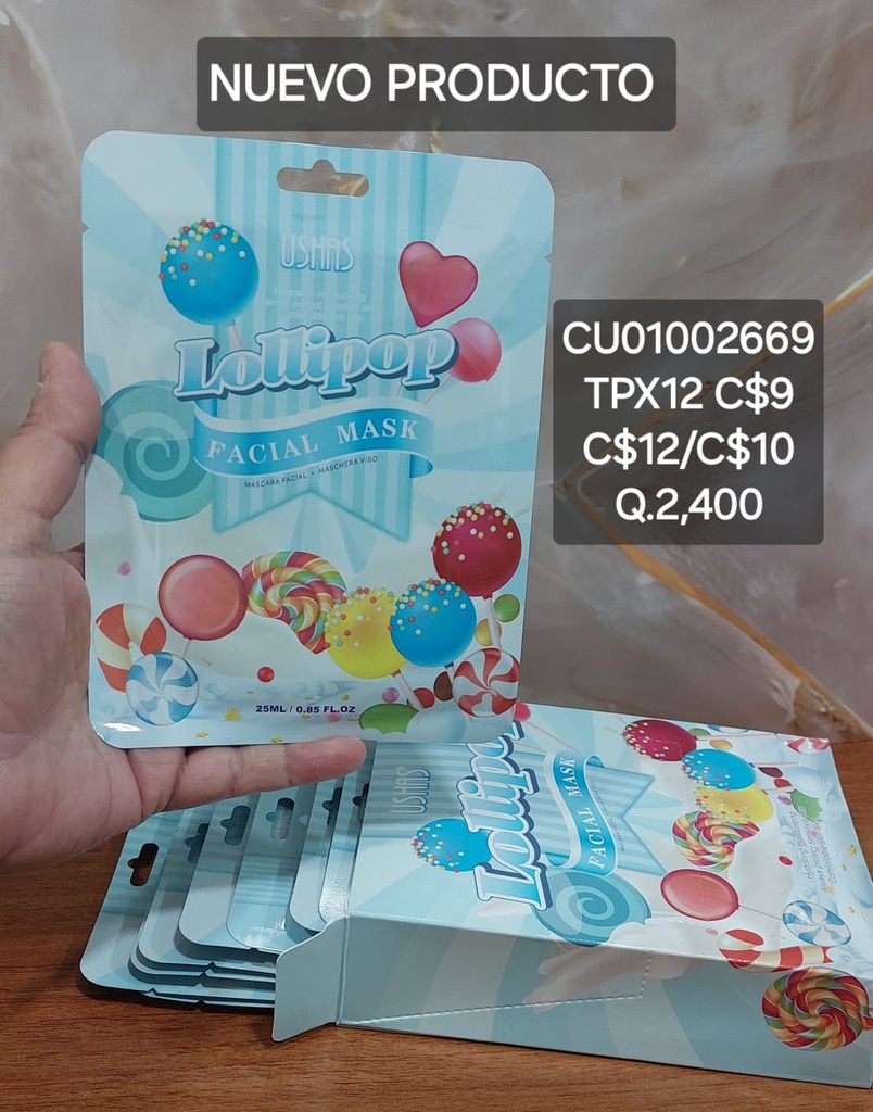 MASCARILLA FACIAL USHAS LOLLIPOP HA442