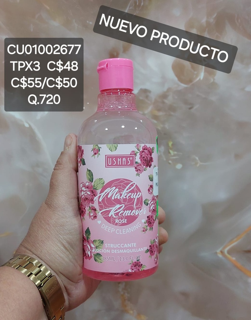 REMOVER DE MAQUILLAJE ROSAS USHAS FS443