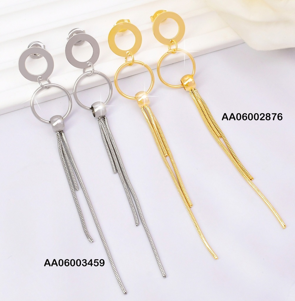ARETES PLAT.2 CIRCULOS/3 LINEAS K6828-123
