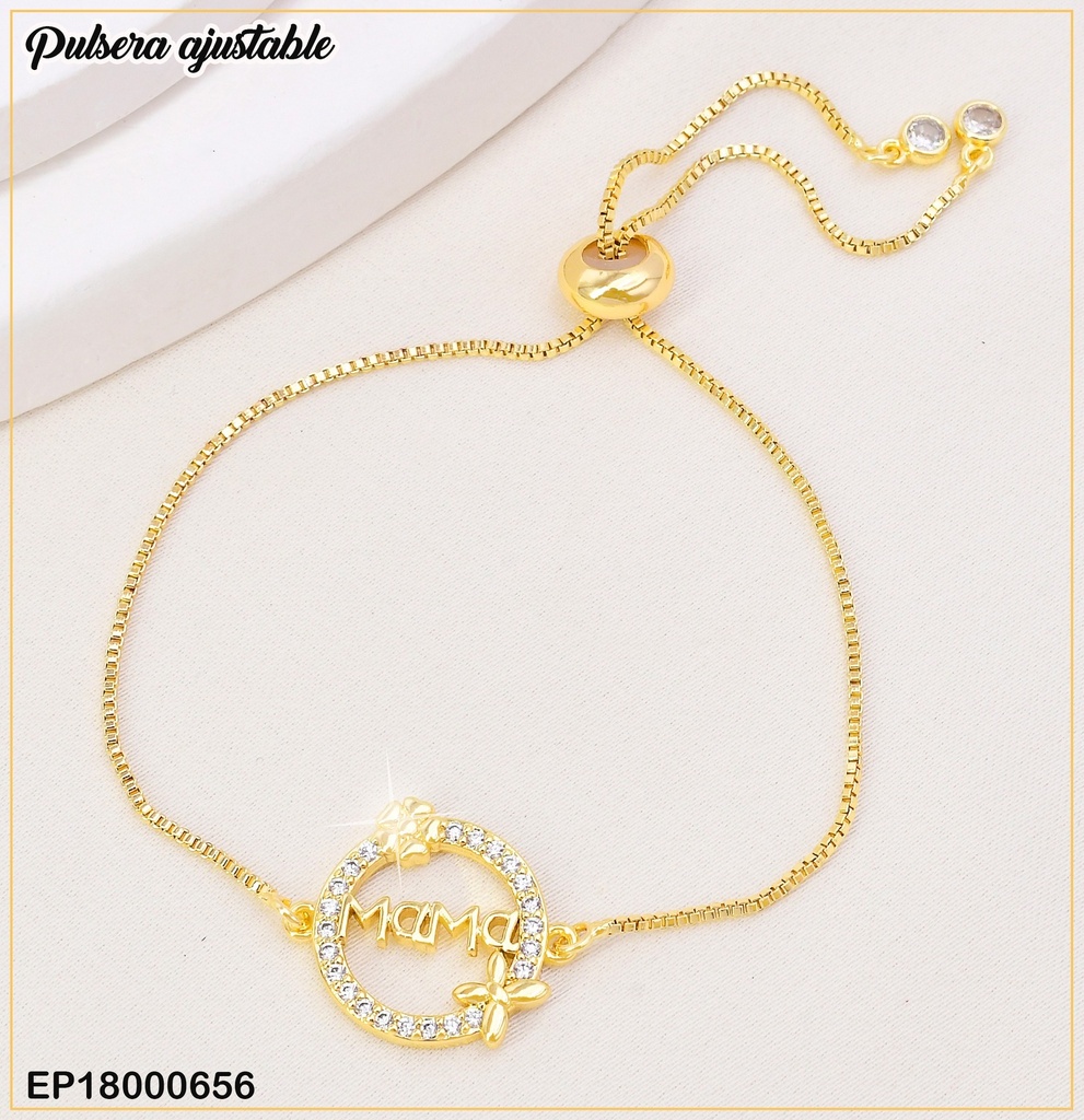 PULSERA CIRCULO ZIRCONIA"MAMA"CENTRO N581/N703
