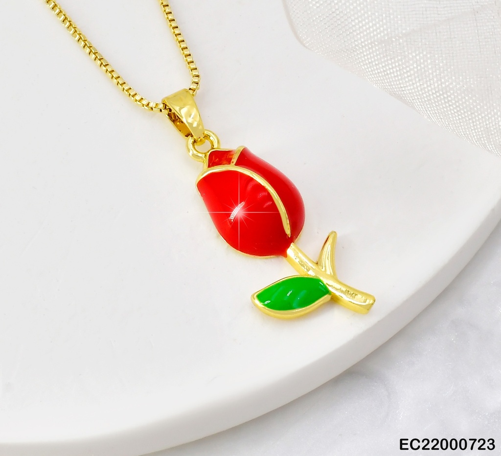 CADENA DOR TULIPAN ROJO CE281-320