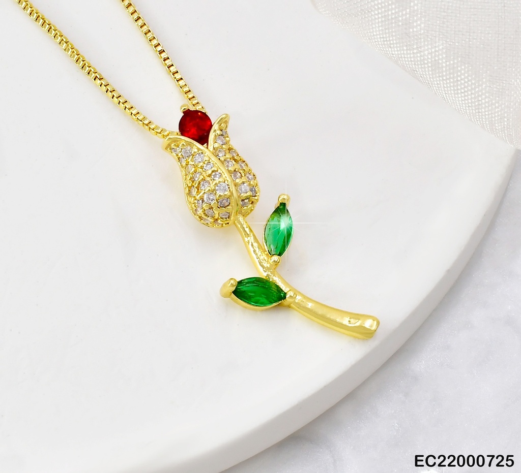 CADENA DOR TULIPAN ZIRC/ ZIRC RD ROJA CE273-320