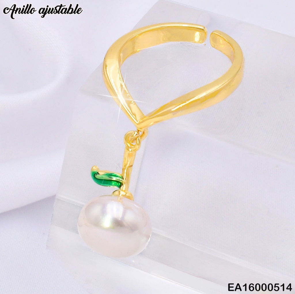 ANILLO DOR MANZANA BLANCA MD RE174-9