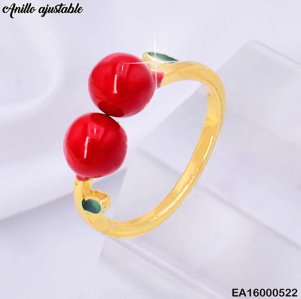 ANILLO DOR AJUSTABLE CENTRO CEREZAS RE150-9