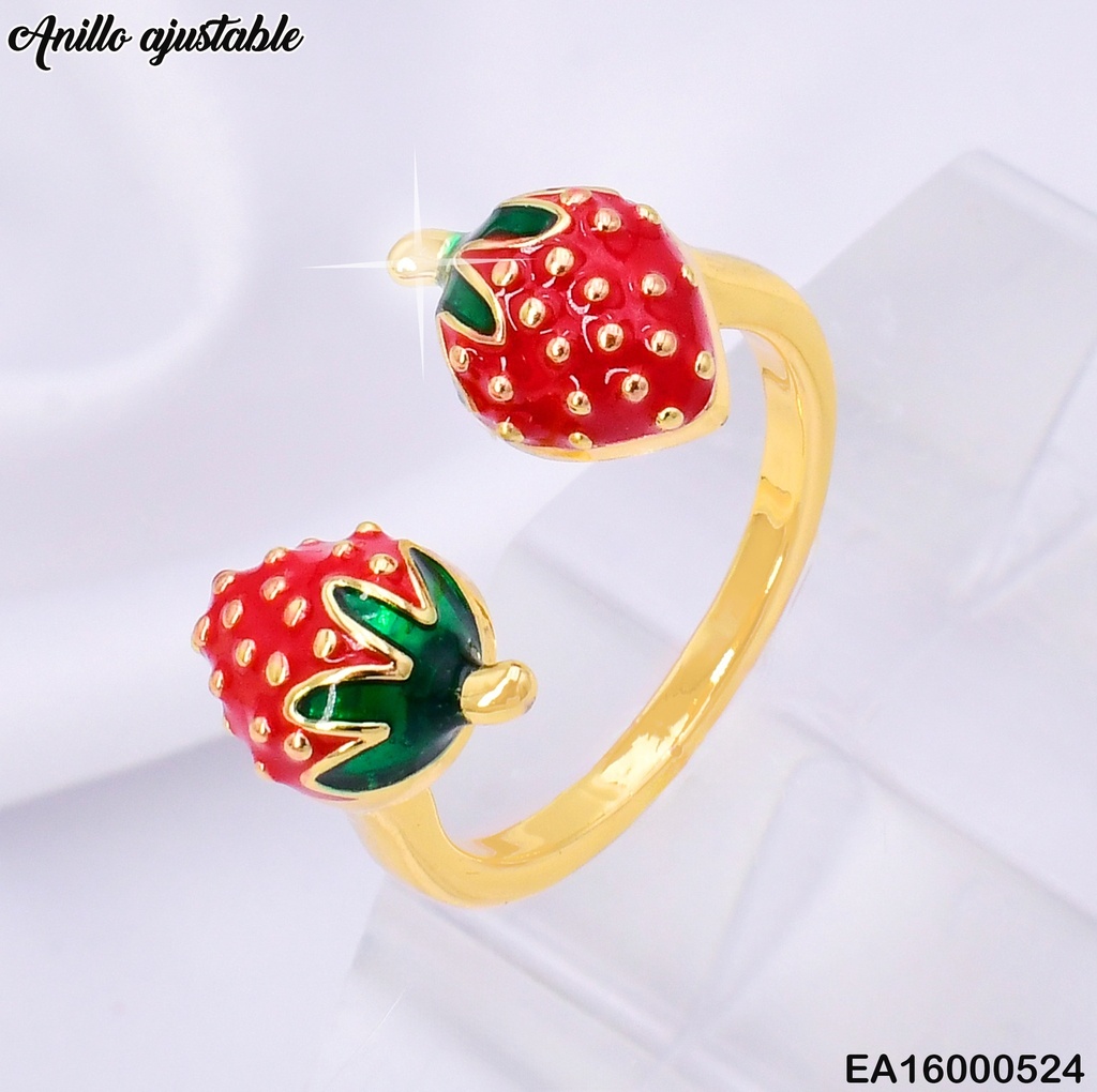 ANILLO DOR AJUSTABLE DOBLE FRESA CENTRO RE153-9