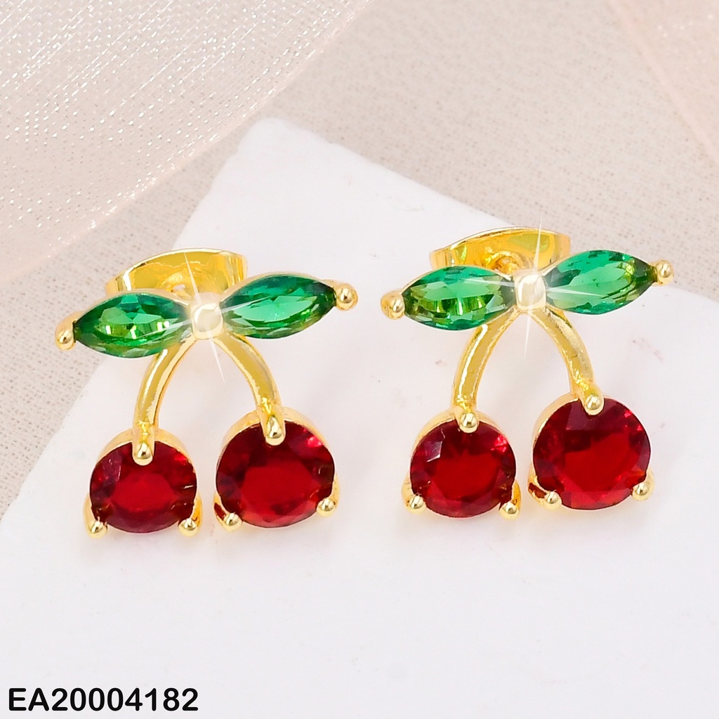 ARETES DOR CEREZAS ZIRC EE3933-9