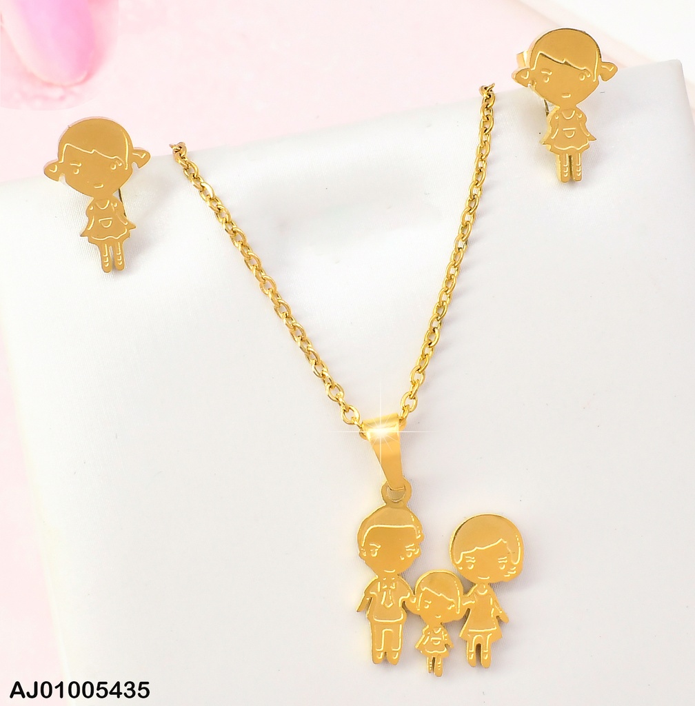 SET ARETES NINA DIJE FAMILIA GRABADOS A190