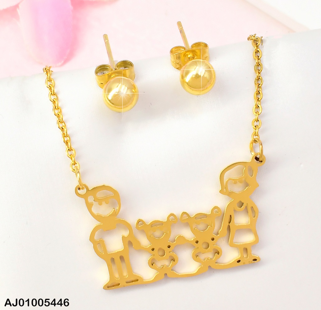 SET CROQUI FAMILIA C/2 HIJAS ARETES SURTIDOS T395