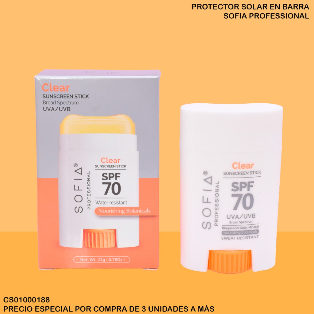 BLOQUEADOR EN BARRA FACIAL SOFIA CLEAR S212B 22G