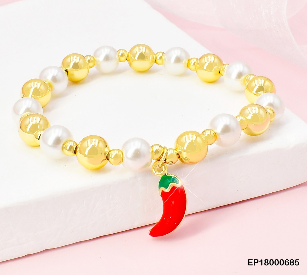 PULSERA PELOTITAS-PERLAS/CHILE BE398-9 (CHE)