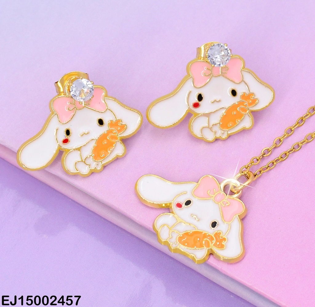 SET INFANTIL CINNAMOROLL LAZO ROSA C/ZANAHORIA SE811-5